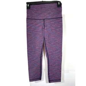 Lululemon Purple High Waisted Fold Over Crop Leggings Size 4